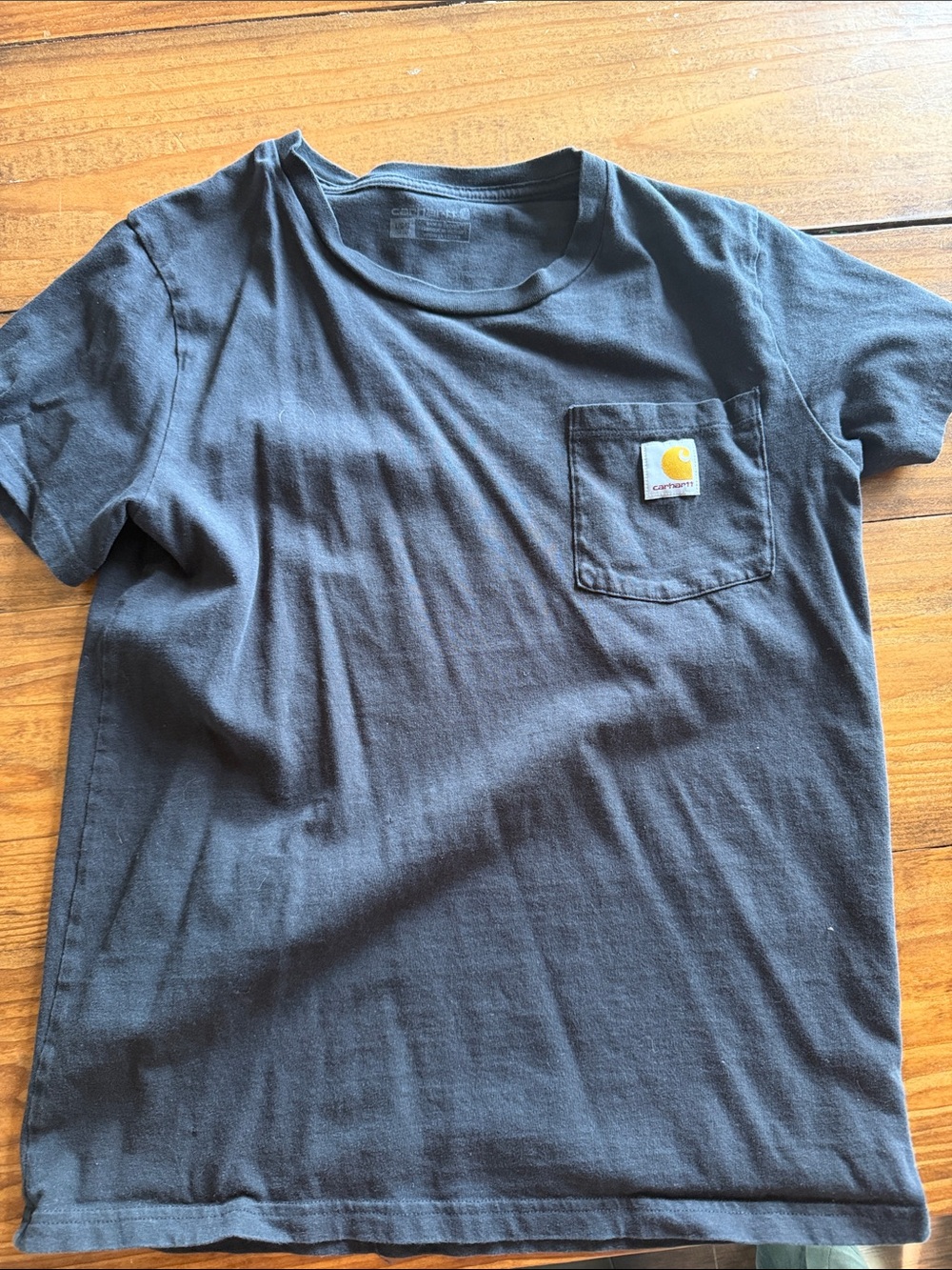 Carhartt Men's Dark Gray Pocket Tee with Logo Patch